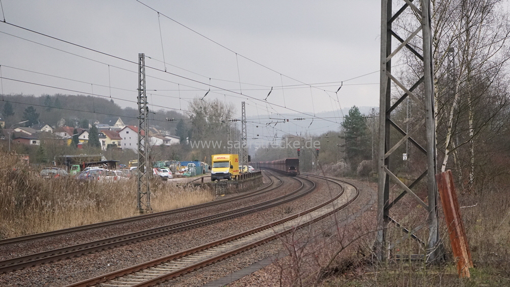 Doppeltraktion Erzzug in Richtung Saarbrücken